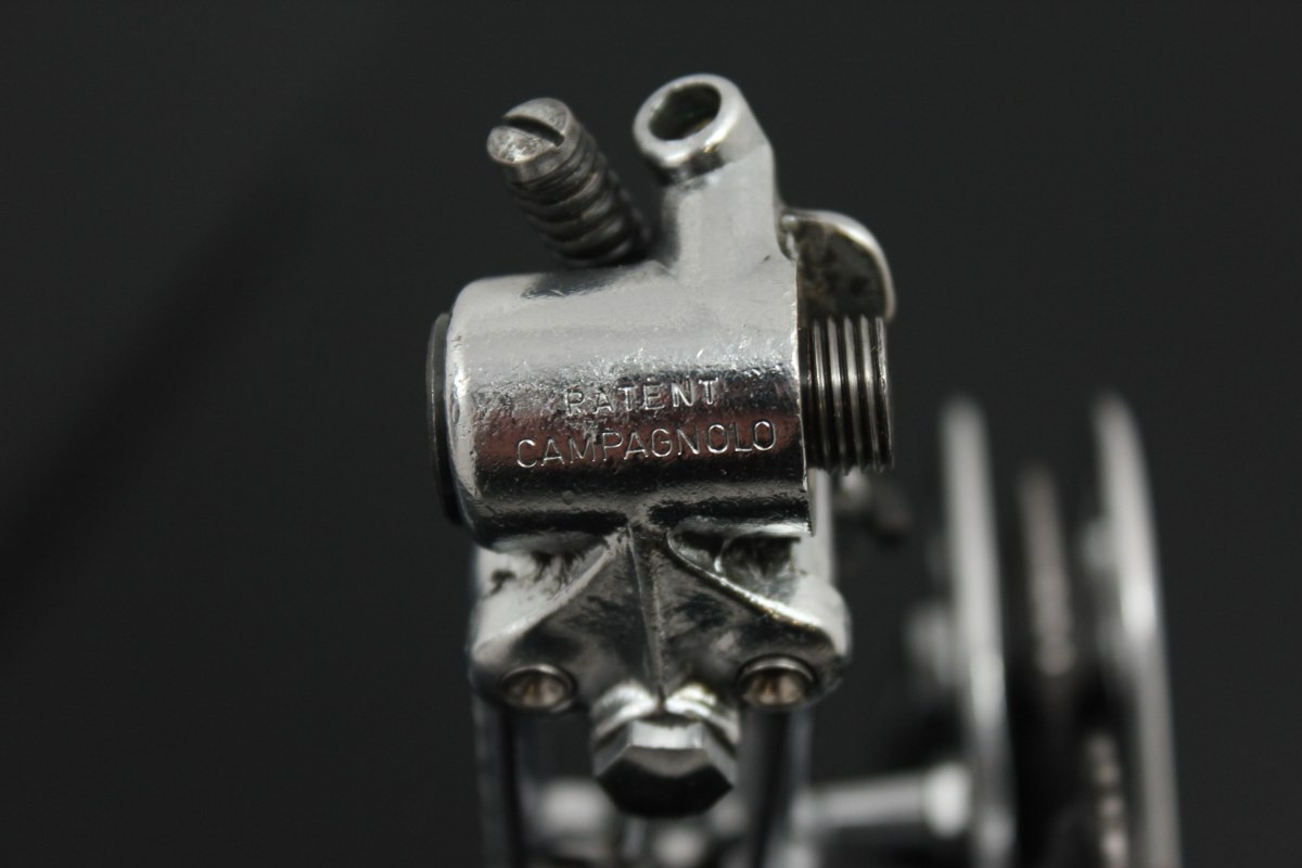 1st GEN 1963 Campagnolo Record Rear Derailleur Steel Bearing Pulleys Model 1020 Steel-plated Bronze RARE & MINT