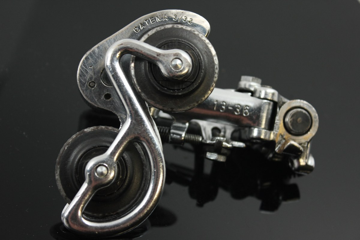 1st GEN 1963 Campagnolo Record Rear Derailleur Steel Bearing Pulleys Model 1020 Steel-plated Bronze RARE & MINT