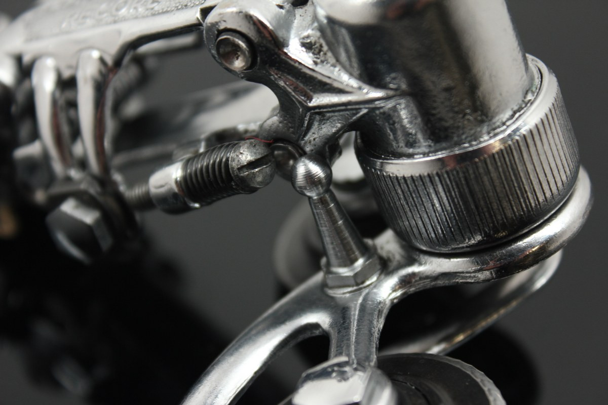 1st GEN 1963 Campagnolo Record Rear Derailleur Steel Bearing Pulleys Model 1020 Steel-plated Bronze RARE & MINT