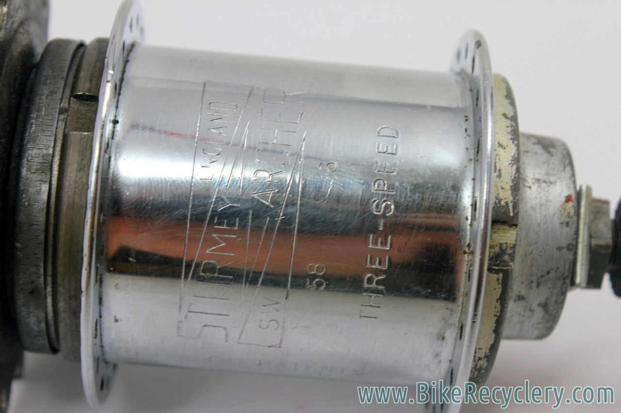 Sturmey Archer SW 3Speed Hub 1958 40H x 18t Indicator Spindle