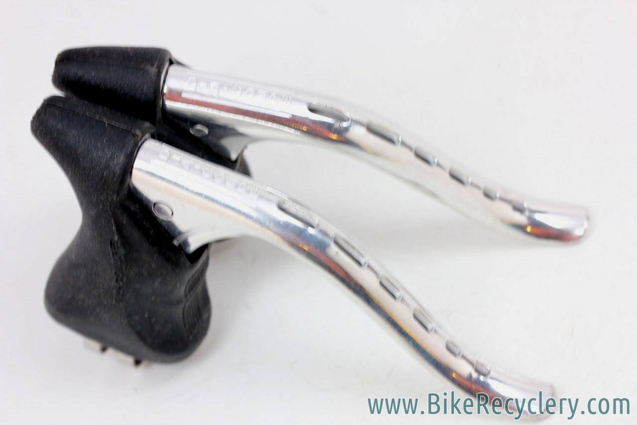 NOS Dia Compe Brake Levers Slotted Nonaero Silver w/ Black Hoods