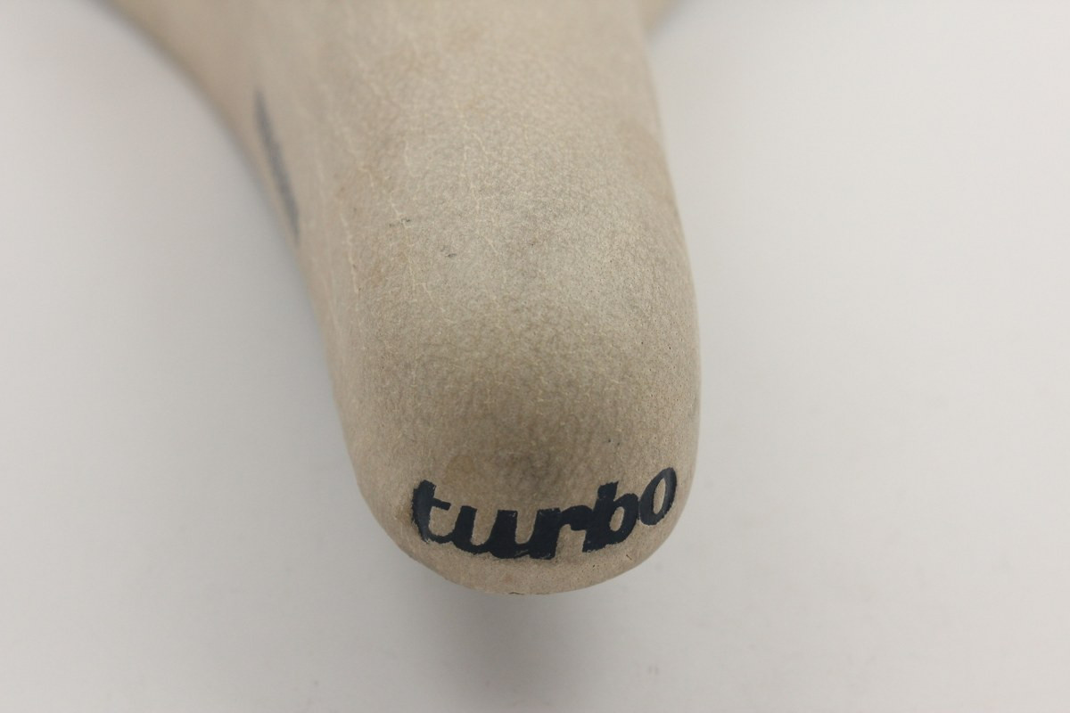 Selle De Vélo De Course Selle Italia Turbo Bernard Hinault - Cuir Blanc - Neuf En Boîte