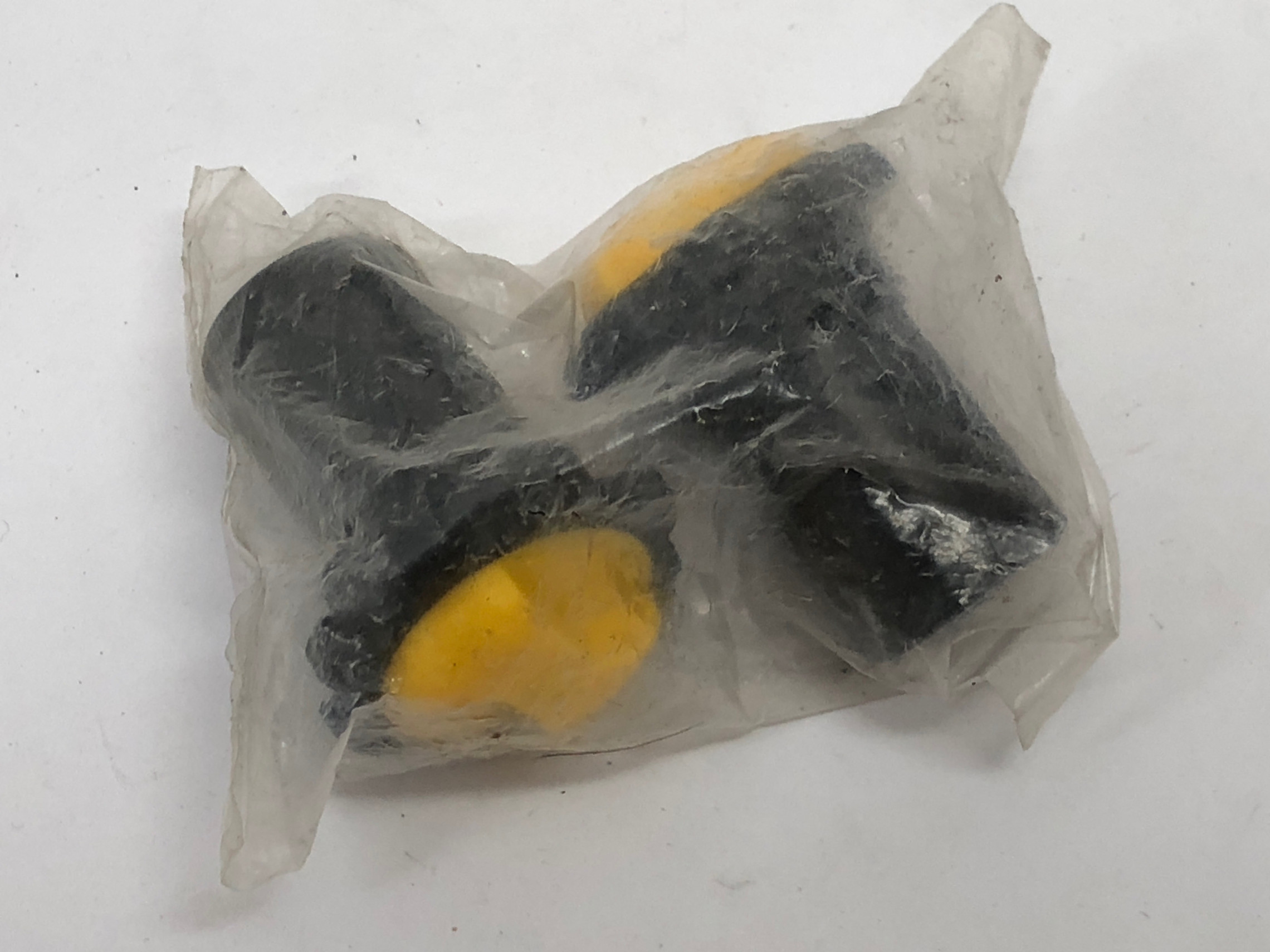 NOS Manitou Mach 5 / SX Top Cap Set: Black/Yellow (pair)