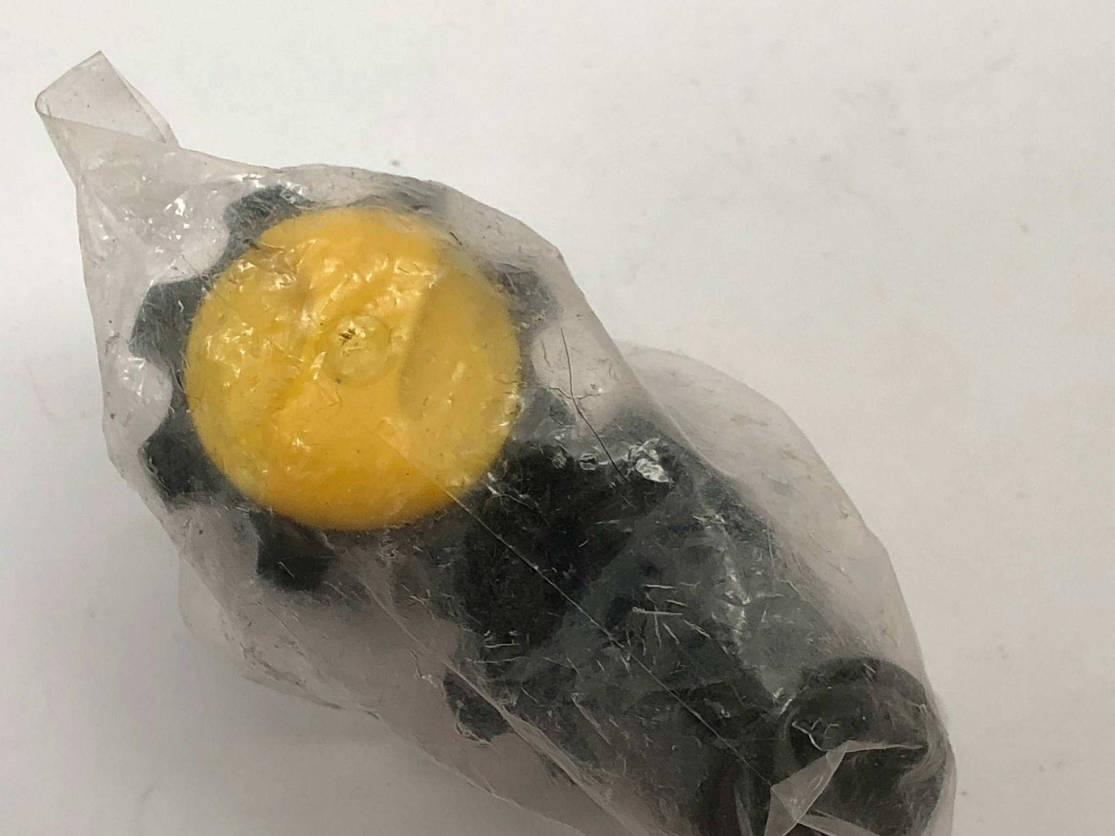 NOS Manitou Mach 5 / SX Top Cap Set: Black/Yellow (pair)