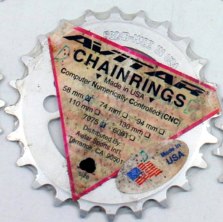 NIB/NOS Avitar Triple Inner Chainring: 22t x 58mm - Bike Recyclery