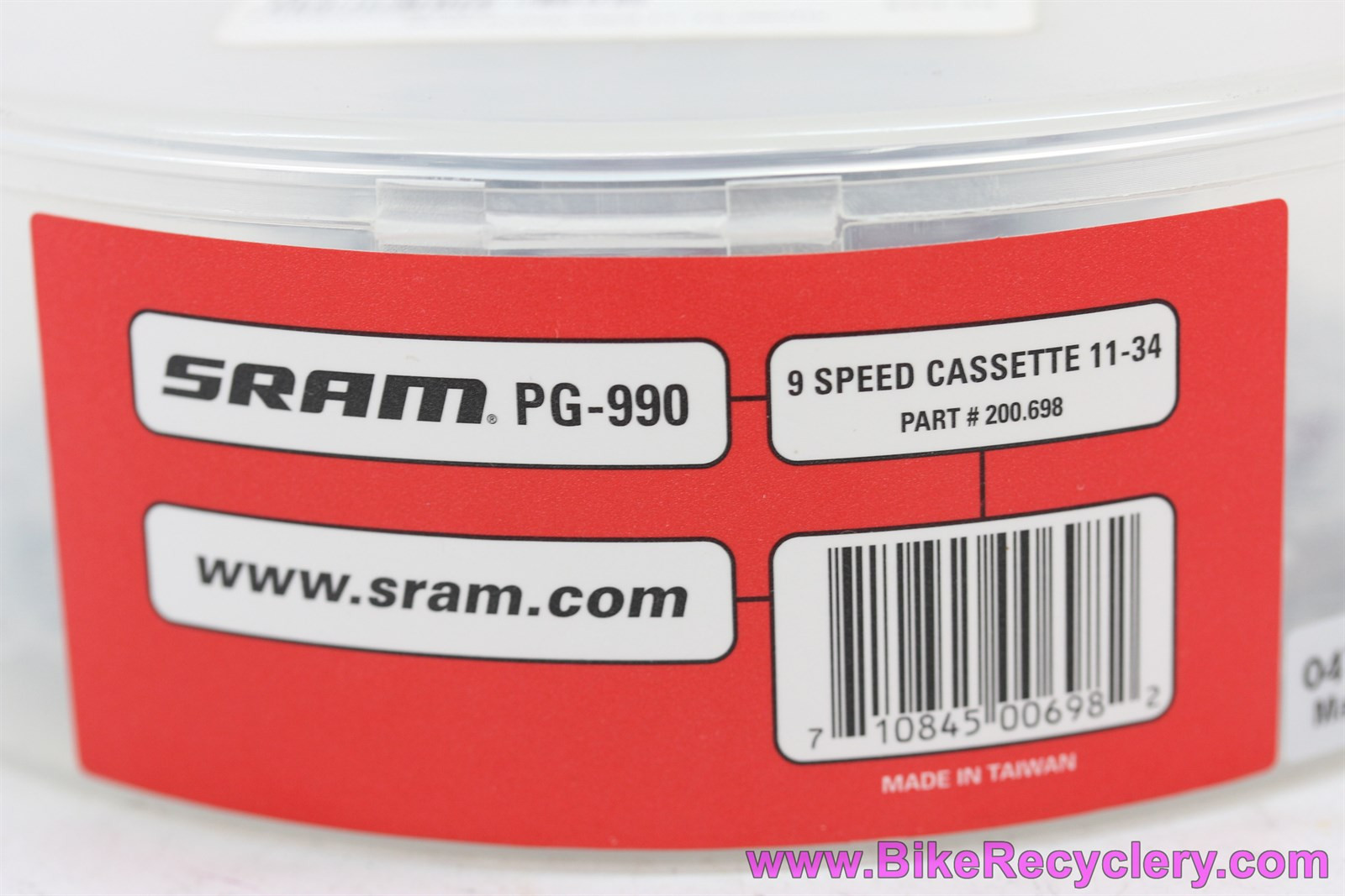 Cassette SRAM PG 990 9 Vitesses 11-34T - XO Z244 - VTT Rétro Rouge/argent
