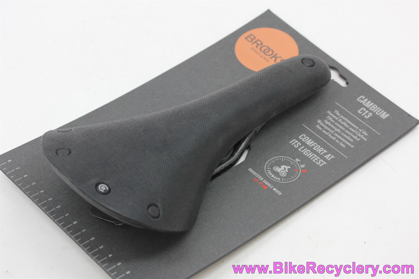 Brooks Cambium C13 Saddle: 132mm - Braided Carbon Rails - Black