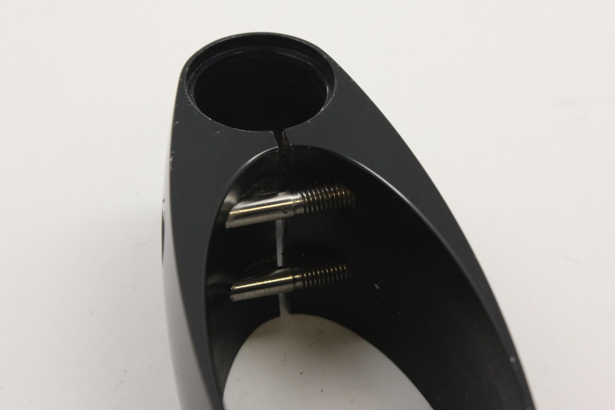 Machine Tech Threadless Stem: 130mm x 25.4mm Radical Shape, Ti Bolts, Black