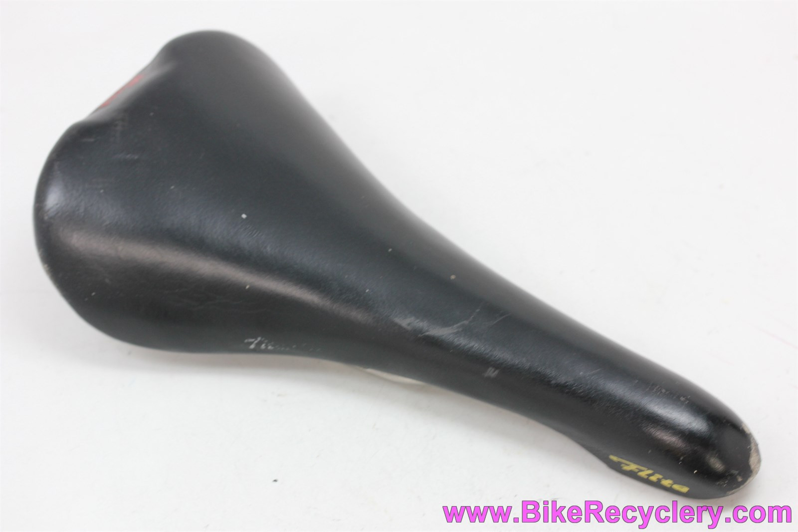 Selle De Vélo Selle Italia FLITE Max 1994 - Rail Vanadium, Cuir Noir | Vintage, Très Bon état