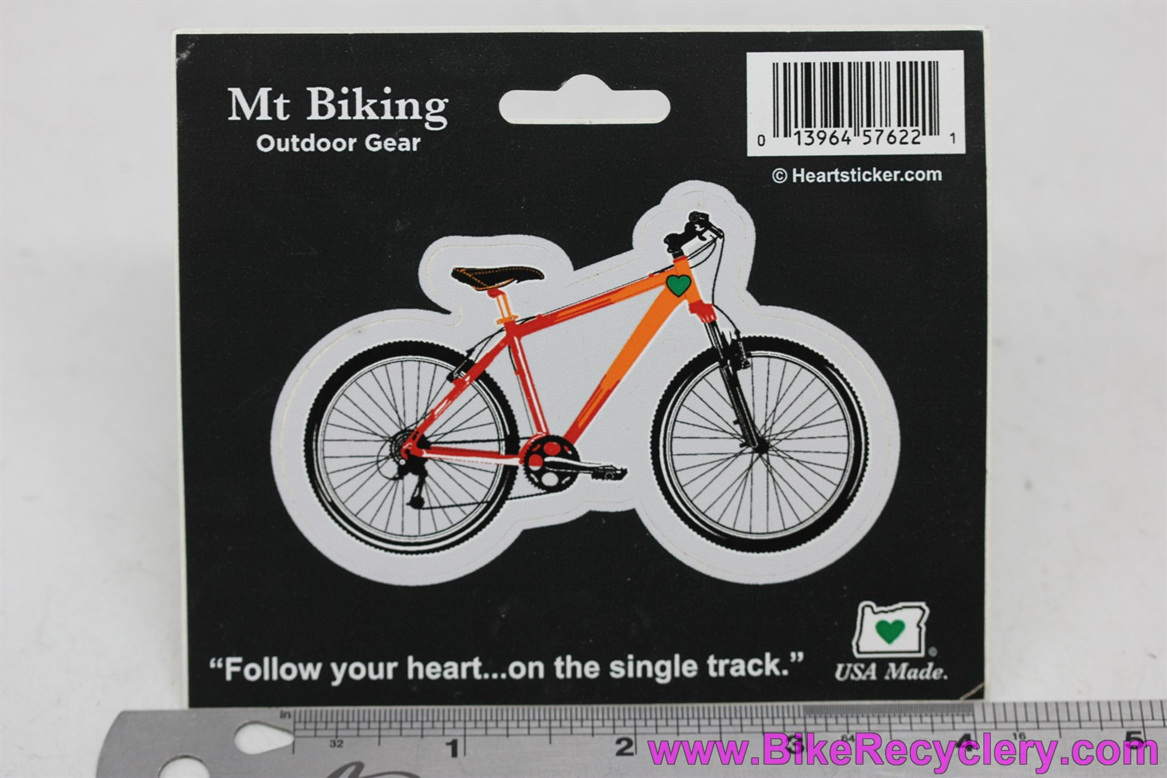 Orange Mountain Bike Sticker ~ 2/