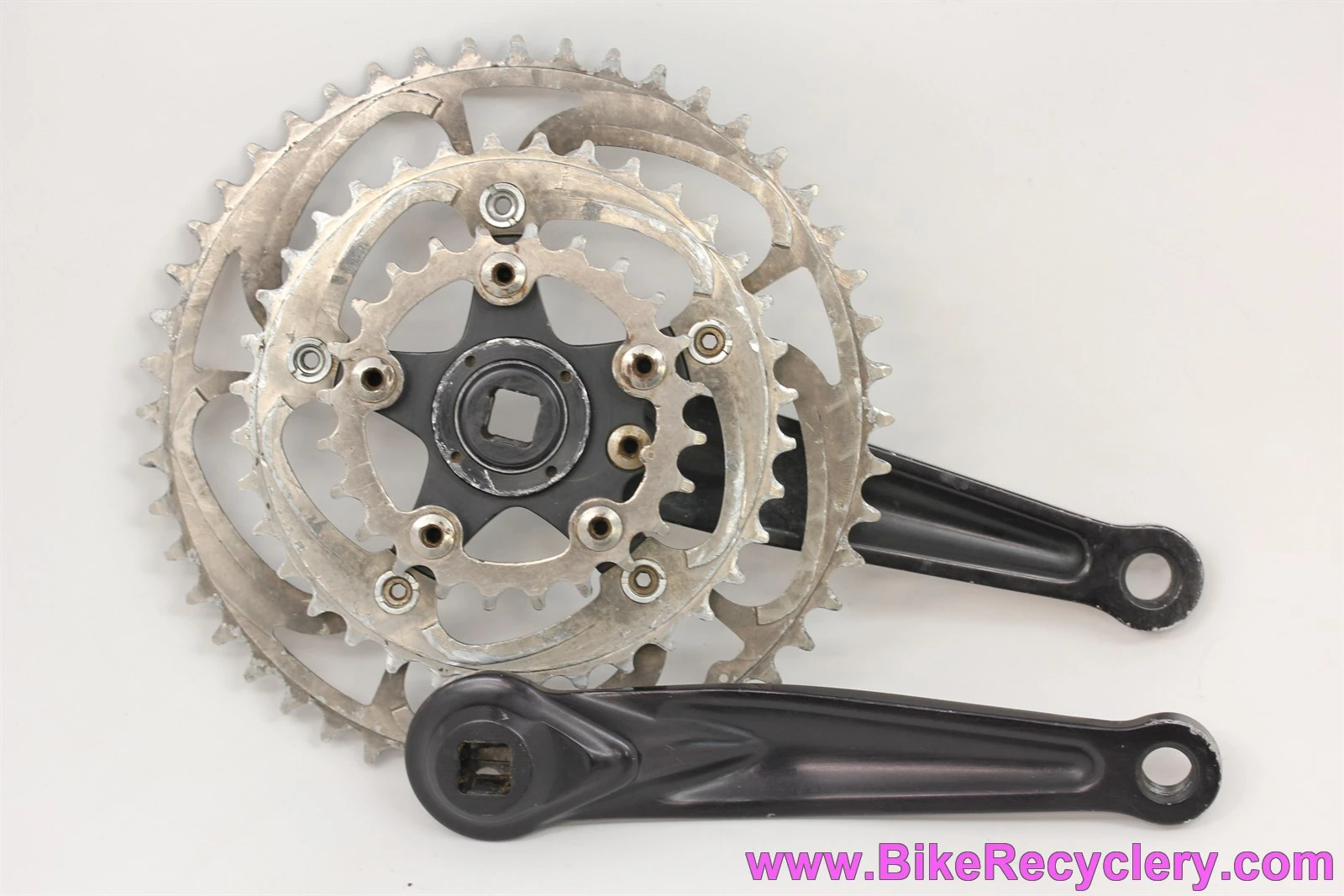Cook Brothers F-Type Crankset: 176mm x 48/36/24t - Black - Real ...