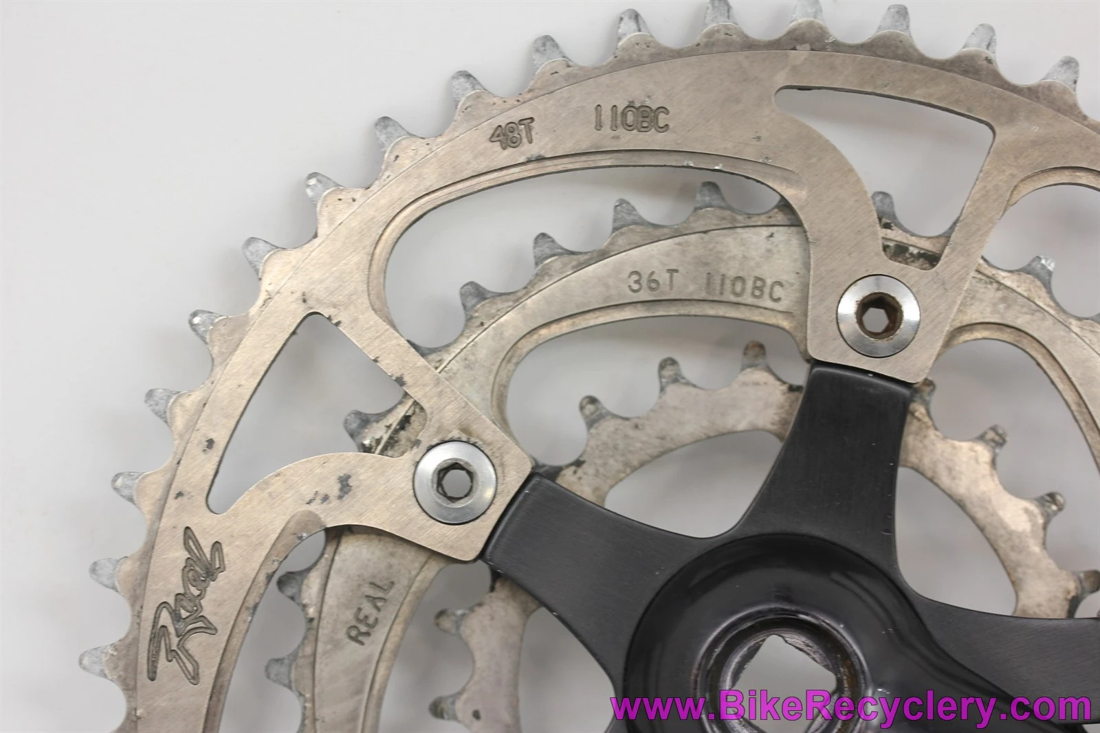 Cook Brothers F-Type Crankset: 176mm x 48/36/24t - Black - Real ...