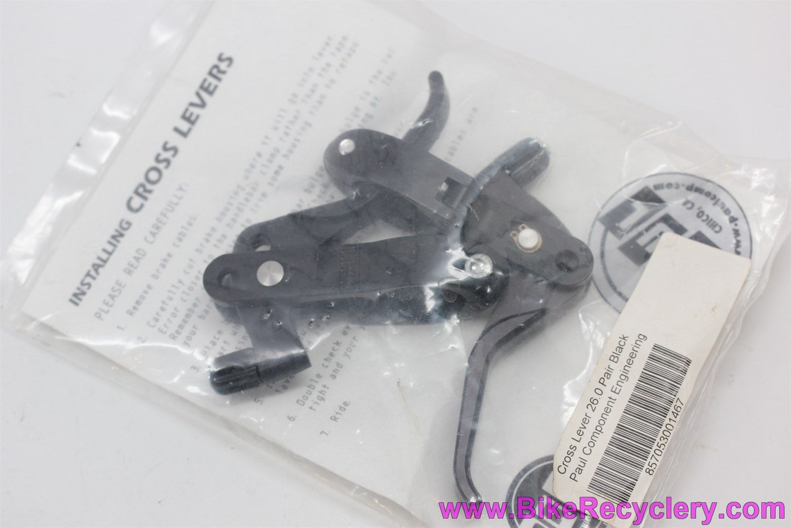 Paul Cross Levers: Left/Right Pair - 26.0mm - Black (NEW) - Bike