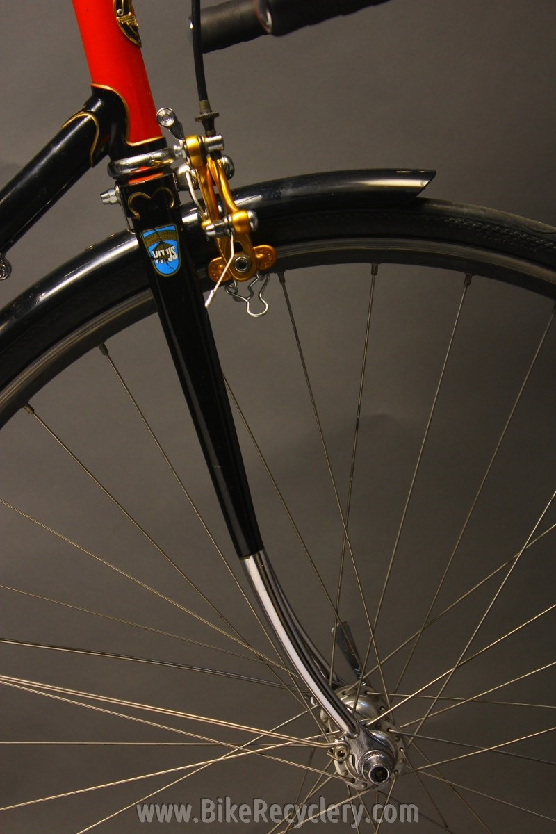 1979 Motobecane Grand Jubilee Touring Bike: 57cm, Fenders, Dura Ace / 600, Modolo Gold, Black/Red, Lugged Steel