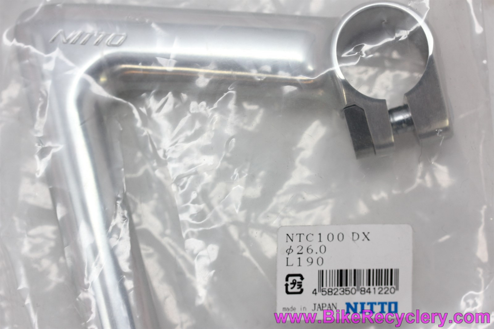 Attacco Manubrio Nitto Technomic 80mm Quill -18&deg; Alluminio 26mm Per Bici Strada E Mtb