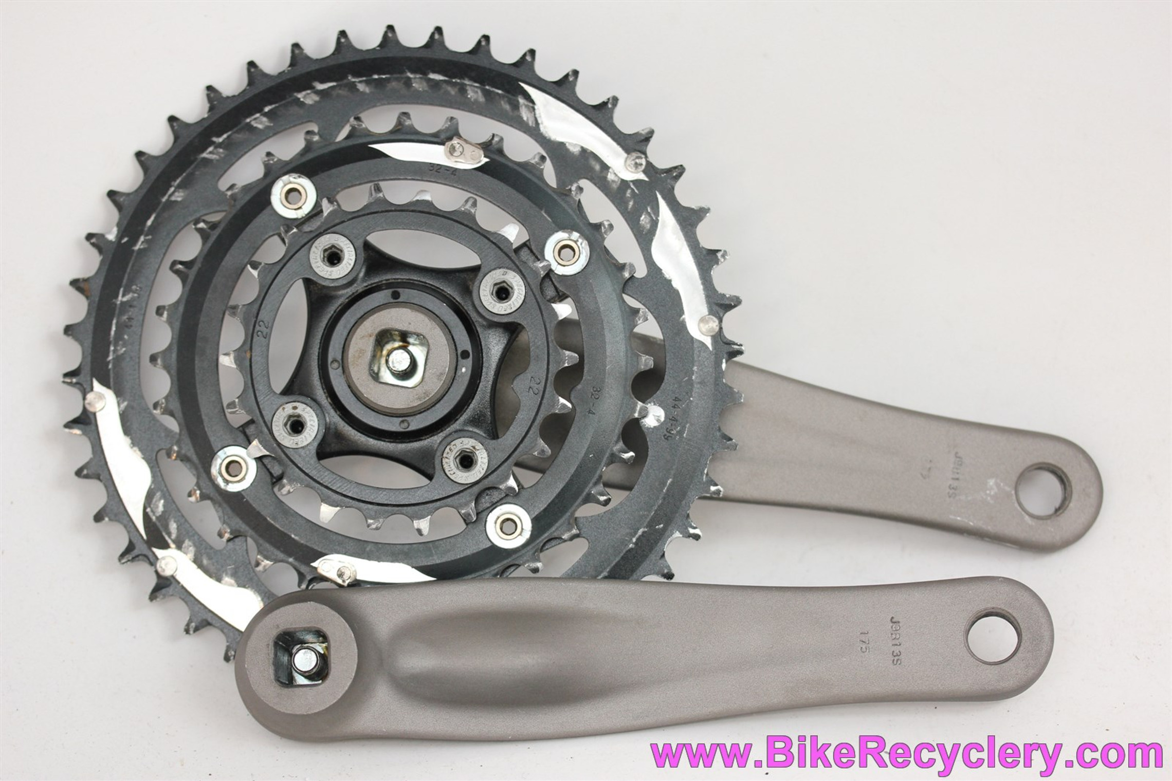 Specialized Strongarm II Crankset: Square Taper - 175mm - 44/32/22t Triple  - 4 Bolt 104/64mm - Grey (Almost NOS)