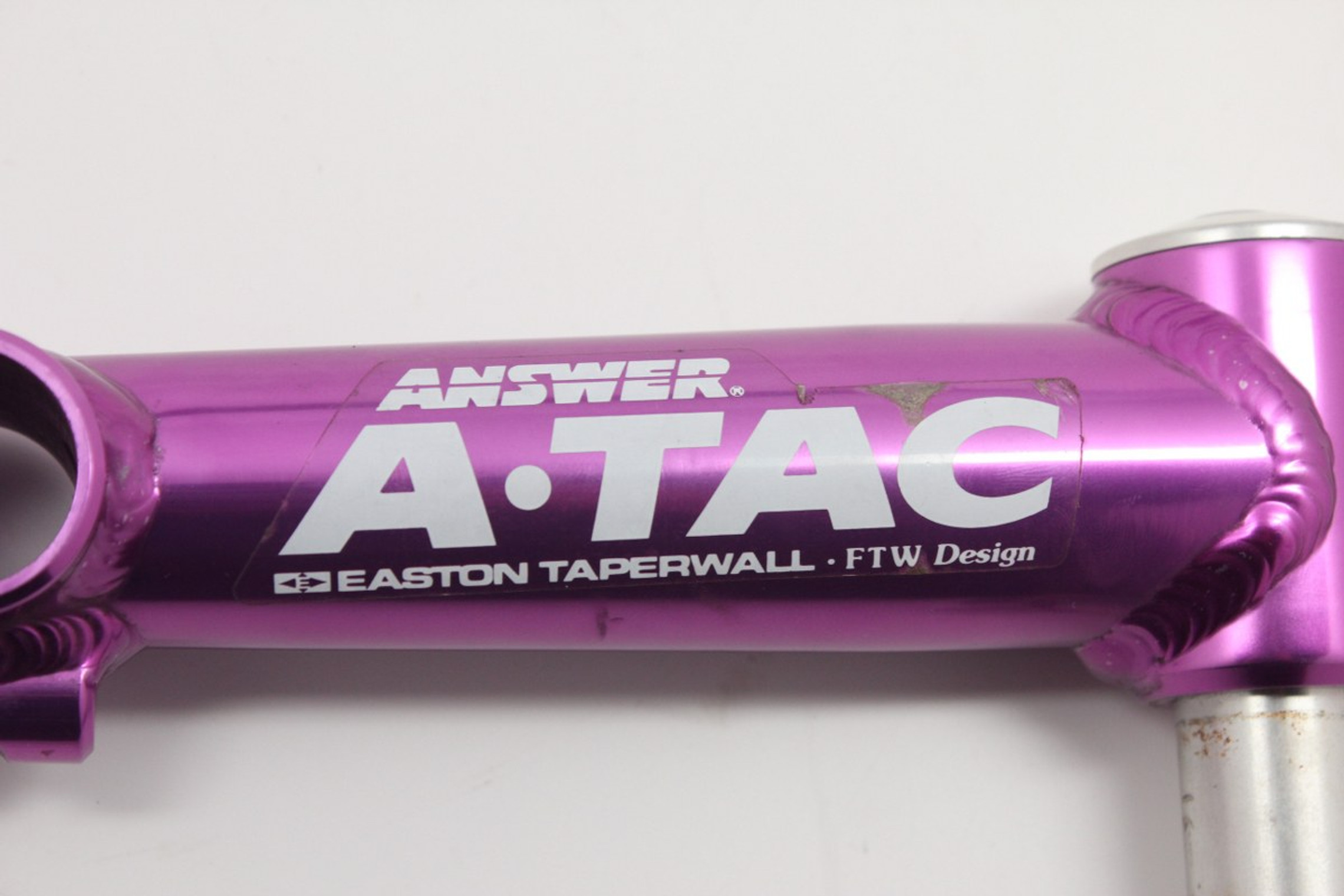 Answer A-TAC Quill Stem: 1990's Anodized 3DV Purple, 150mm x