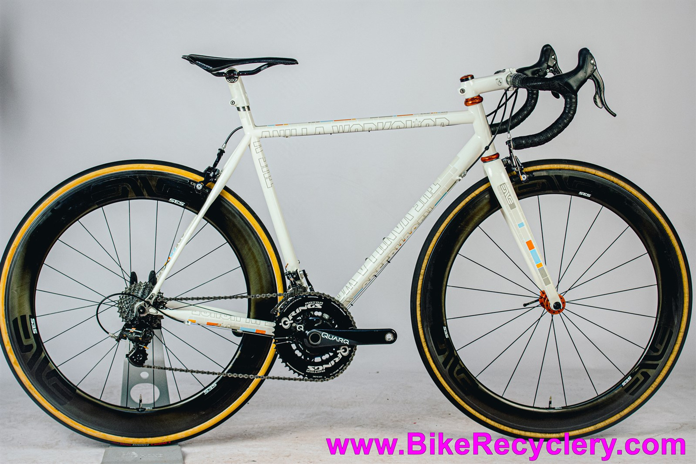Vanilla Speedvagen Steel Road Bike 54cm - ENVE SES 6.7 - Chris King Mango Kit - Campagnolo Super Record 11s - Quarq - ZIPP - SWorks - 16lbs (EXC++)