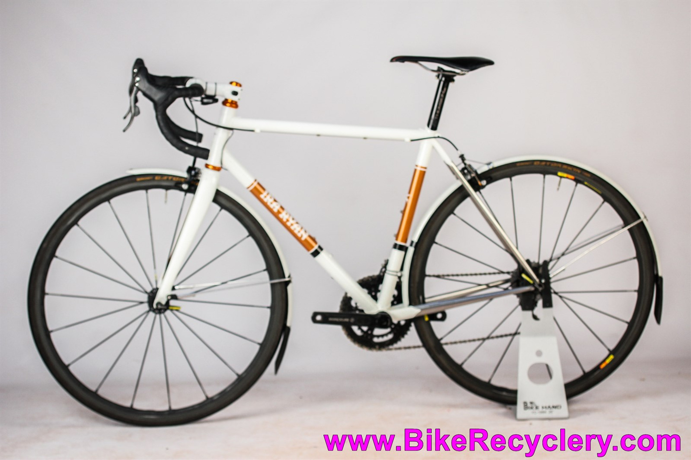 Ira Ryan / Breadwinner Lolo Columbus XCr Stainless Steel Lugged Road Bike: 55cm - Super Record EPS - Ksyrium SLR - Infocrank - PDW Fenders - King - 18lbs