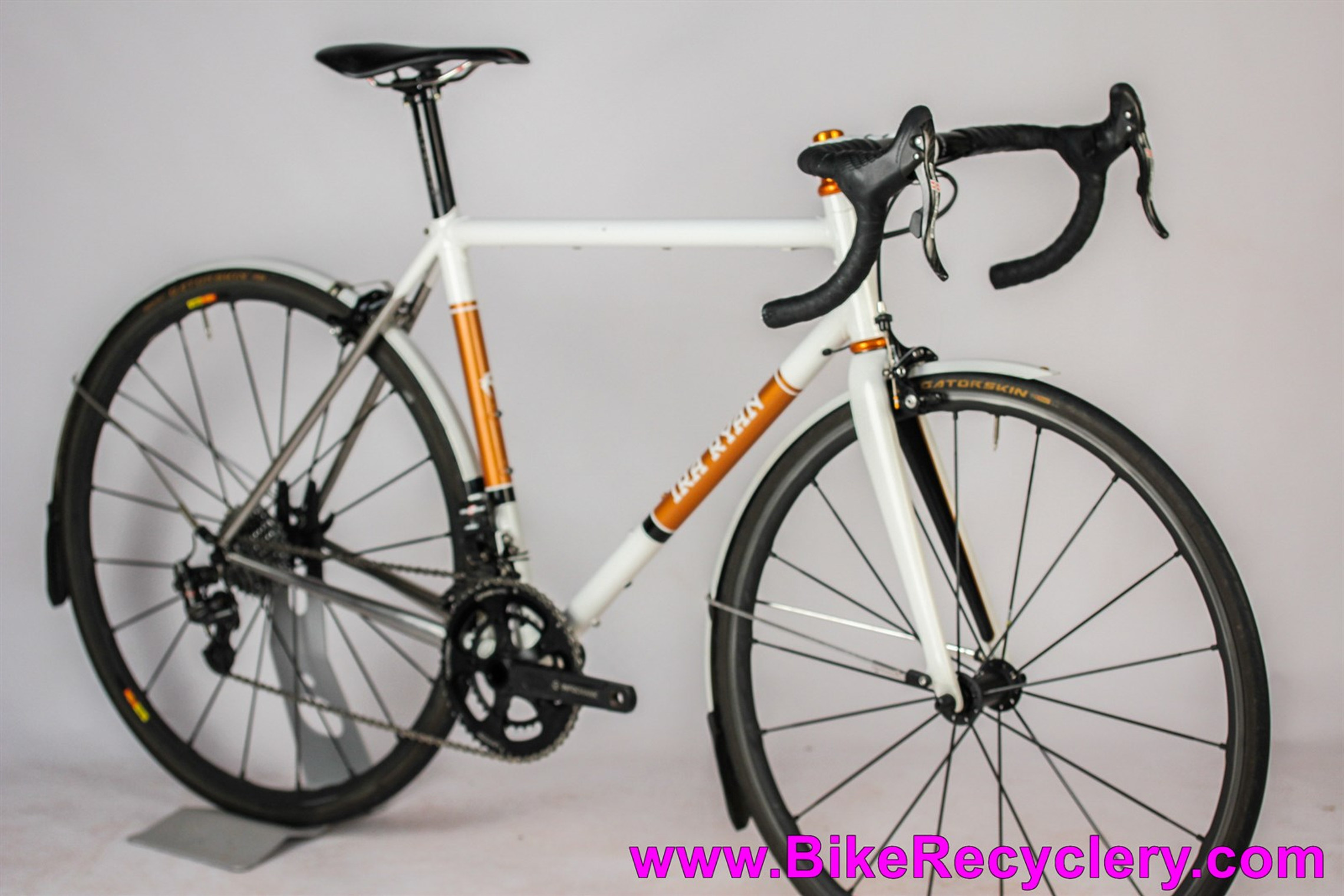 Ira Ryan / Breadwinner Lolo Columbus XCr Stainless Steel Lugged Road Bike: 55cm - Super Record EPS - Ksyrium SLR - Infocrank - PDW Fenders - King - 18lbs