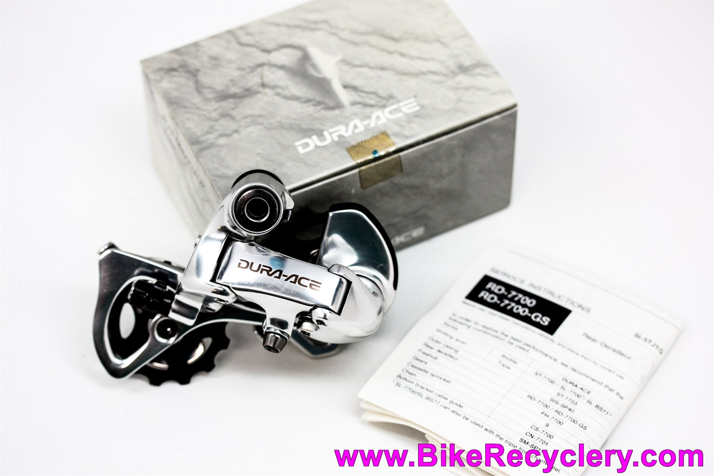 NIB/NOS Shimano Dura Ace RD-7700 GS Mid/Long Cage Rear Derailleur: 9 Speed  Triple (Rare)