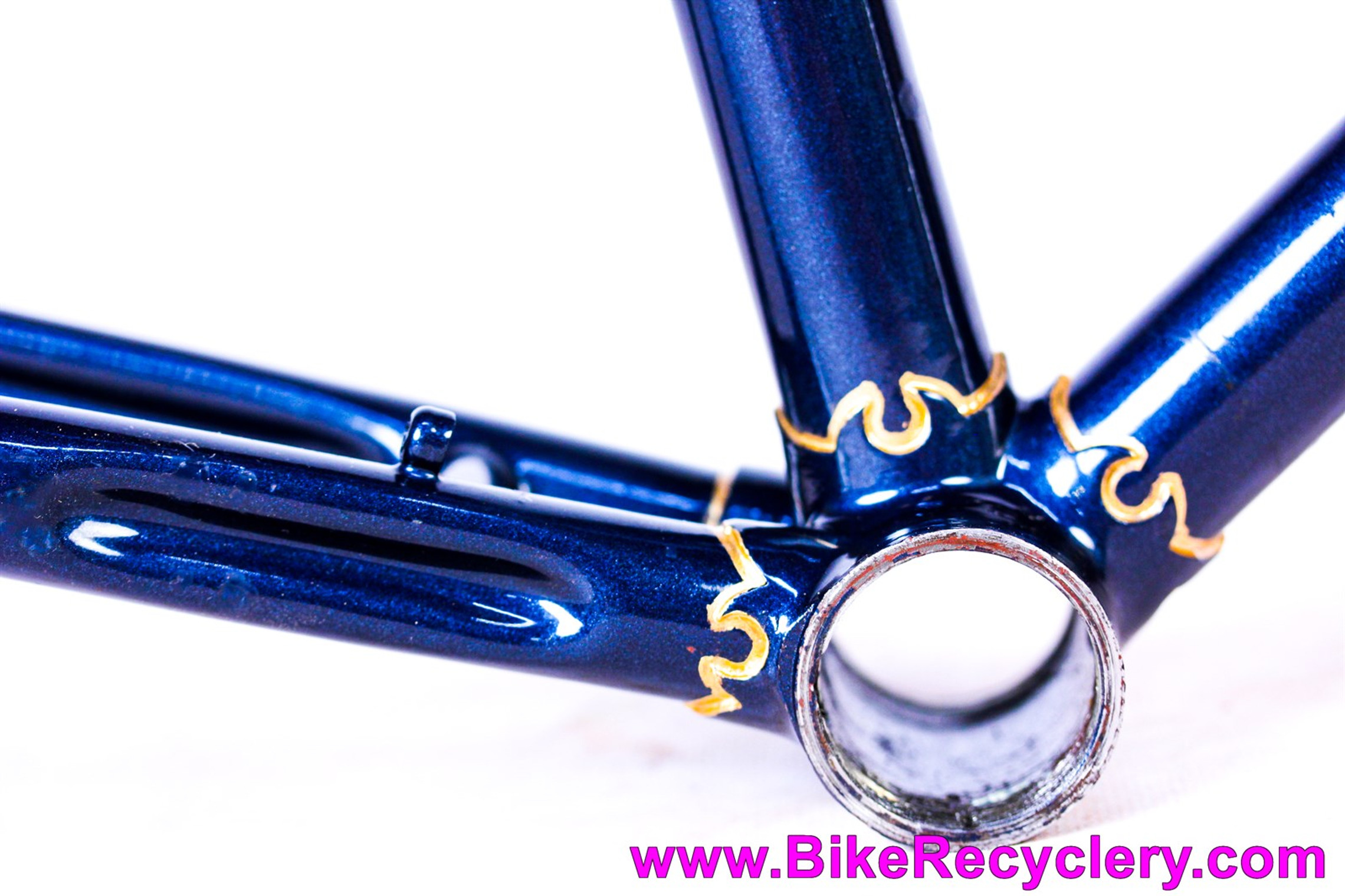 metallic blue bike