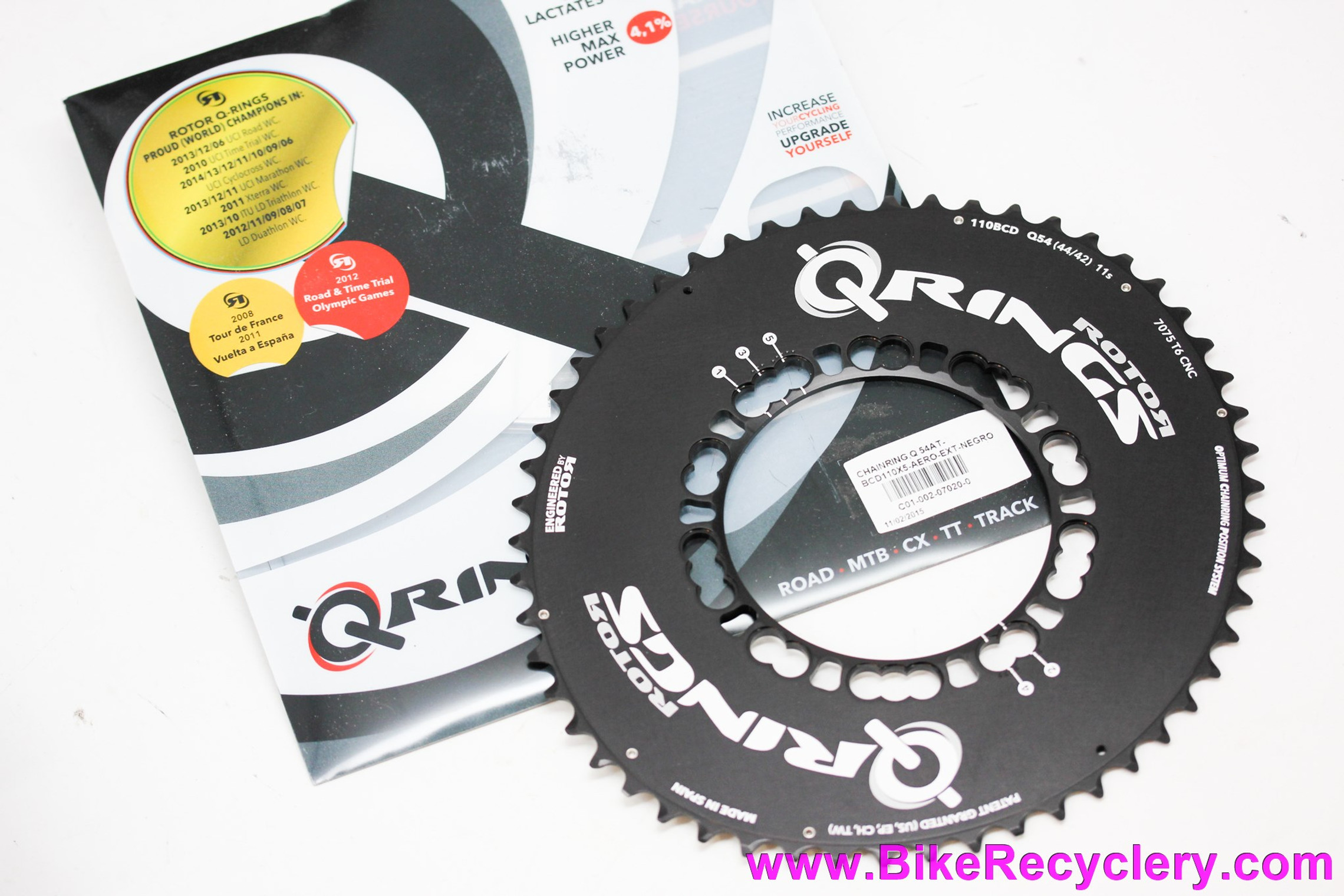 Rotor Q 54t x 110mm 5 Bolt Aero Outer Chainring: 11s - EXT A For