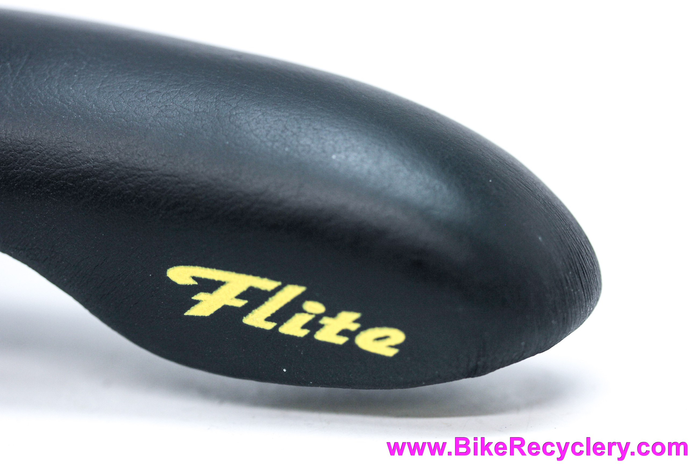Selle Italia Flite Ti 1990 Saddle: Black Leather w/ Red & Yellow