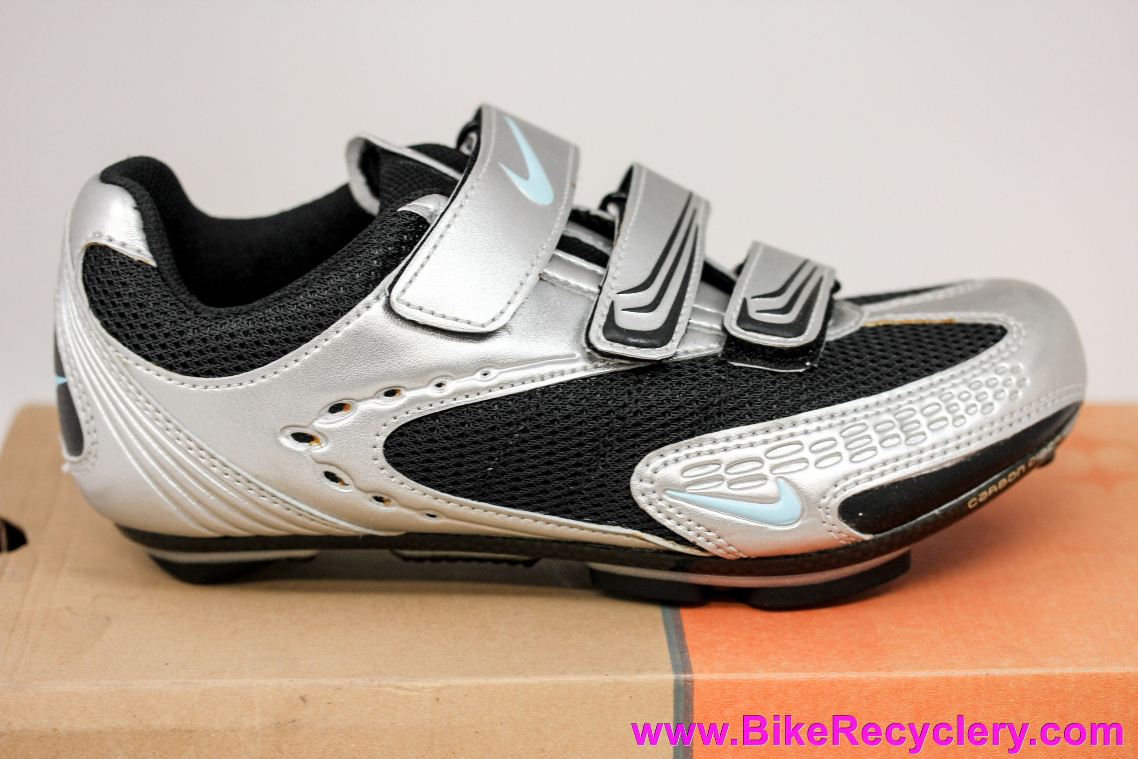 Nike Granfondo WRX Carbon Women's Road Cycling  Shoes: Size 37EU - Two & 3 Bolt Cleats - Walkable - Grey/Black (NEW w/stains)