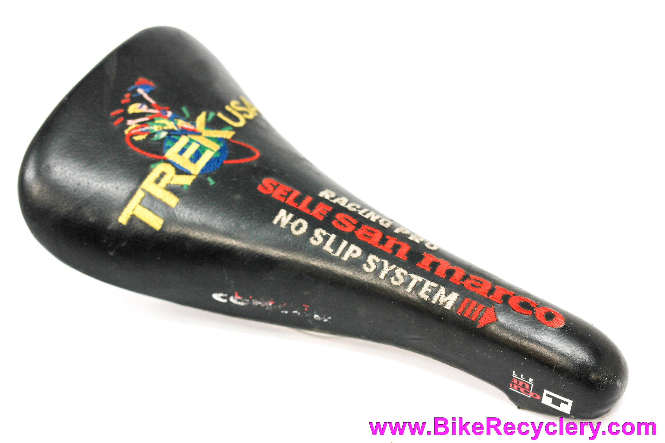 San Marco Concor Light Ti Trek Team USA Saddle: 1990's Black w/ Embroidered  No-Slip System