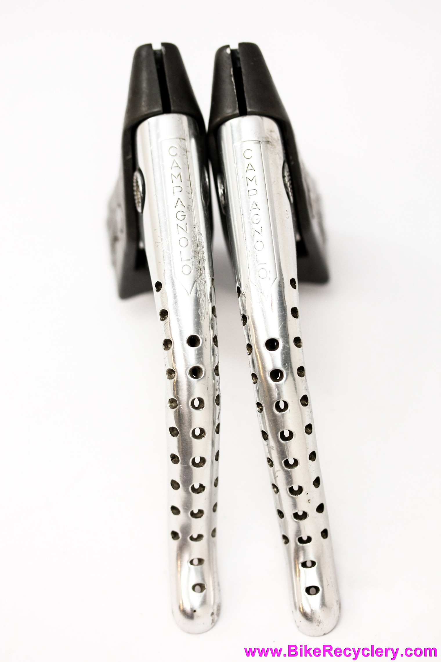 Leviers De Freins Campagnolo Super Record 4062 – Perforés, Avec Manchons Blancs, Aluminium