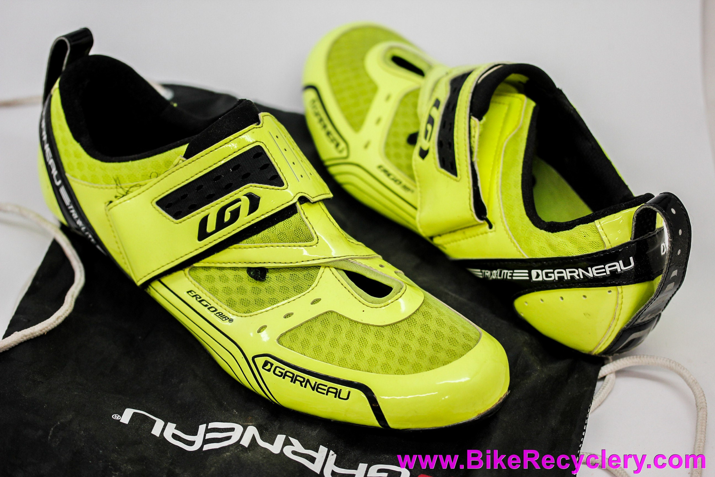 Louis Garneau Tri X-Lite Cycling Shoes: Men's 46.5 / 13 US - LOUD Yellow (Almost New <100mi)