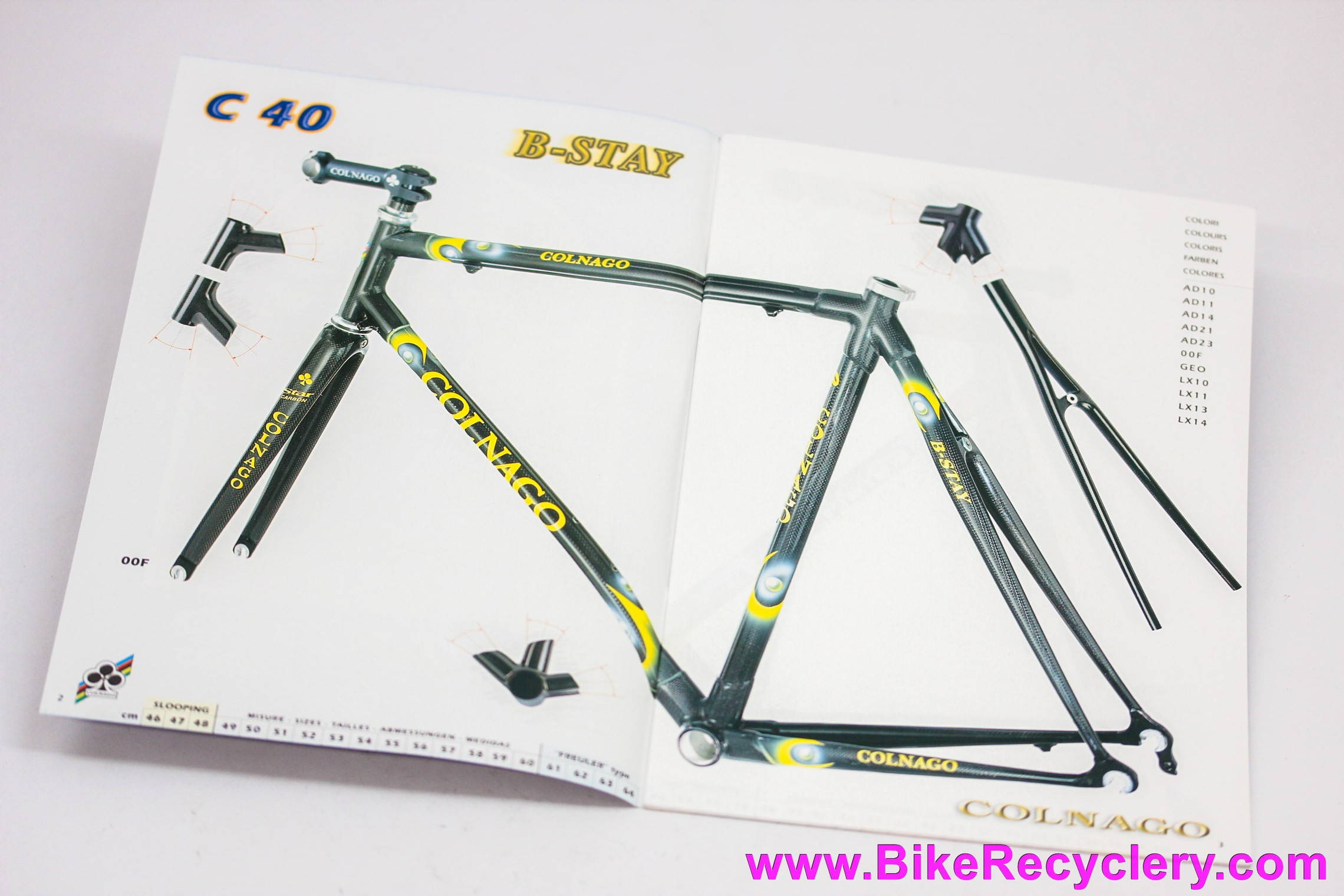 2001 Colnago Catalog Art Cover C 40 BStay CTI Mapei Dream (MINT