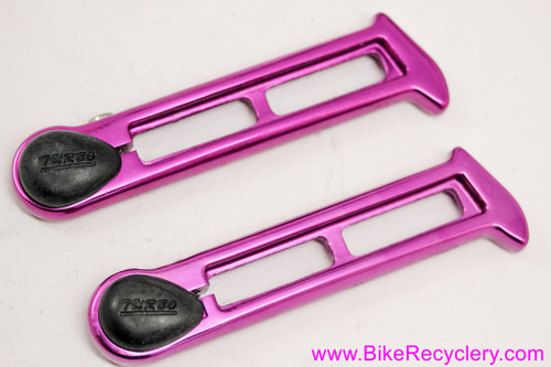 NIB/NOS 3DV Purple Advent Billy Goat Bar Ends! 145g - Cutouts - Vintage 1990's - CNC Ano Alloy - Plugs