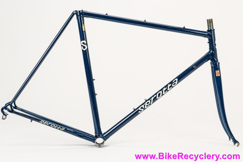 1991 Serotta Custom Lugged Steel Frame & Fork: 57cm - Columbus EL Ultralight Tubing - Henry James Crown - Metallic Blue 1991 Serotta Custom Lugged Steel Frame & Fork: 57cm - Columbus EL Ultralight Tubing - Henry James Crown - Metallic Blue