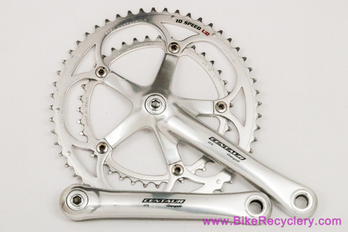 Campagnolo Centaur 10 Speed Crankset: Square Taper - 175mm x 53/39t - Silver (Near Mint Low Miles)