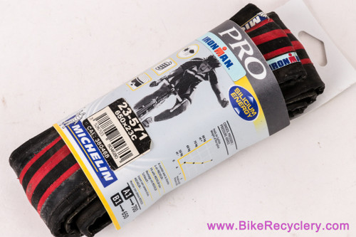 Michelin Pro Ironman 650x23c Road Bike TIre: Black/Red (NEW)