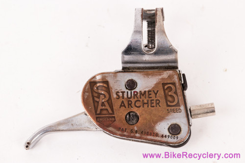 1950's Sturmey Archer 3-Speed Trigger Shifter: #GC3A - Chrome Plated Bronze (EXC)