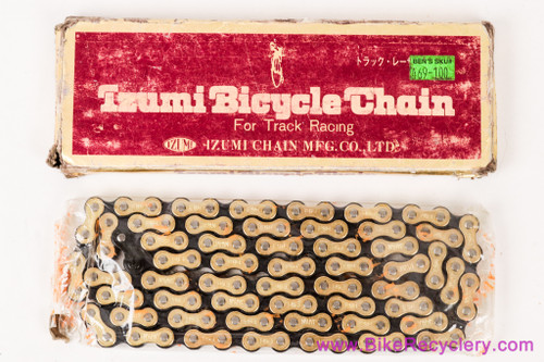 Izumi ESH Track Chain: 1 1/8" x 110L - Black & Gold - Singlespeed (NEW)