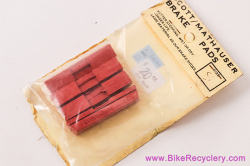 NIB/NOS Scott Mathauser Brake Pad Inserts: Size "S" for Finned Superbrake Holder - Cantilever - Salmon (two pair)