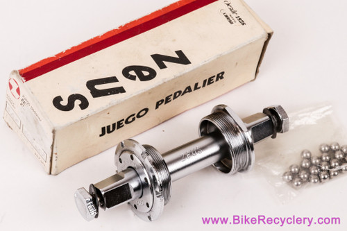 NIB/NOS Zeus Criterium / Supercronos Bottom Bracket: FRENCH - 109mm - Chrome Crank Bolts