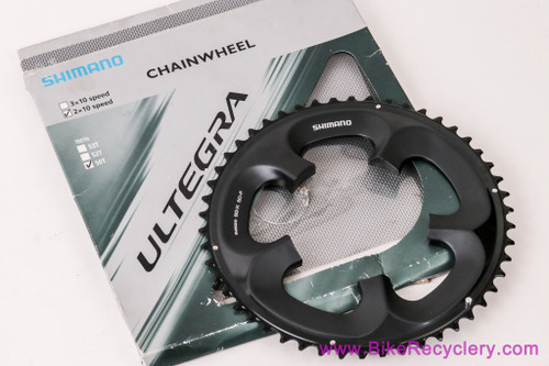 NIB/NOS Shimano ULTEGRA FC-6750 Compact Outer Chainring: 50T-F - 110mm - Dark Grey / Black - SG-X