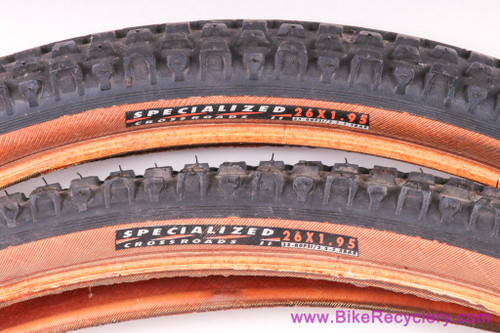 NOS(?) Specialized Crossroads II MTB Tires: 26 x 1.95" - Tan Wall - Vintage 1980s 1990s