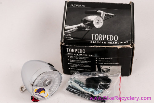 Soma Light Torpedo Retro Front Headlamp: LED - AA Battery (NEW)