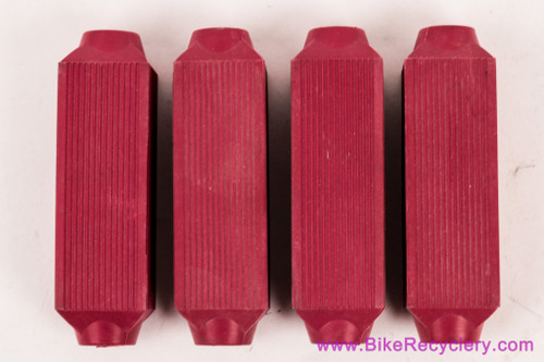 Reproduction Torrington #10(?) Pedal Blocks: 4" - Red - Set of 4 (NEW)