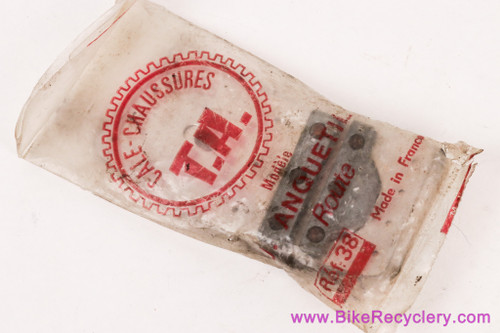 NIB/NOS T.A. Criterium REF #38 Cleats: Modele J. Anquetil - Nail On - Silver