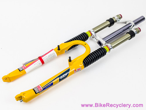 NOS Rockshox Judy XLC Dual Crown Fork: 1 1/8" - 80/100mm - 26" - Yellow - Hydracoil