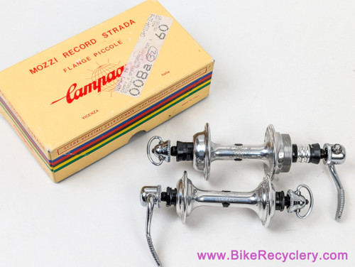 NIB/NOS Campagnolo Nuovo Record Strada Low Flange Hubset: 32H x 126mm - Curved Blade QR - Front/Rear - BSA - #1034
