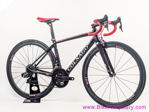 Colnago V1-R Ferrari Superbike Pro Build: RED eTap - EEbrakes - 14.7lbs - Ceramic Speed - HiFi EP30 - Quarq Dzero - 42s / 50cm (MINT, 3500 Miles))