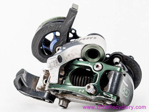 SRAM XO Rear Derailleur: 9-Speed - GREEN - Blackbox Carbon - Short Cage